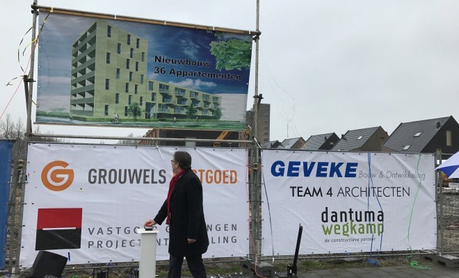 Feestelijke start bouw 36 appartementen Siersteenlaan Groningen!