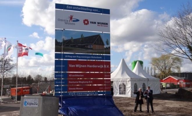 Start bouw 20 rug-aan-rug woningen Molenbeek Nunspeet